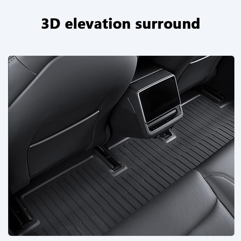 For Tesla Model 3 Highland 2024 Floor Mat TPE Carpet Waterproof Weather-resistant Foot Pads Mats