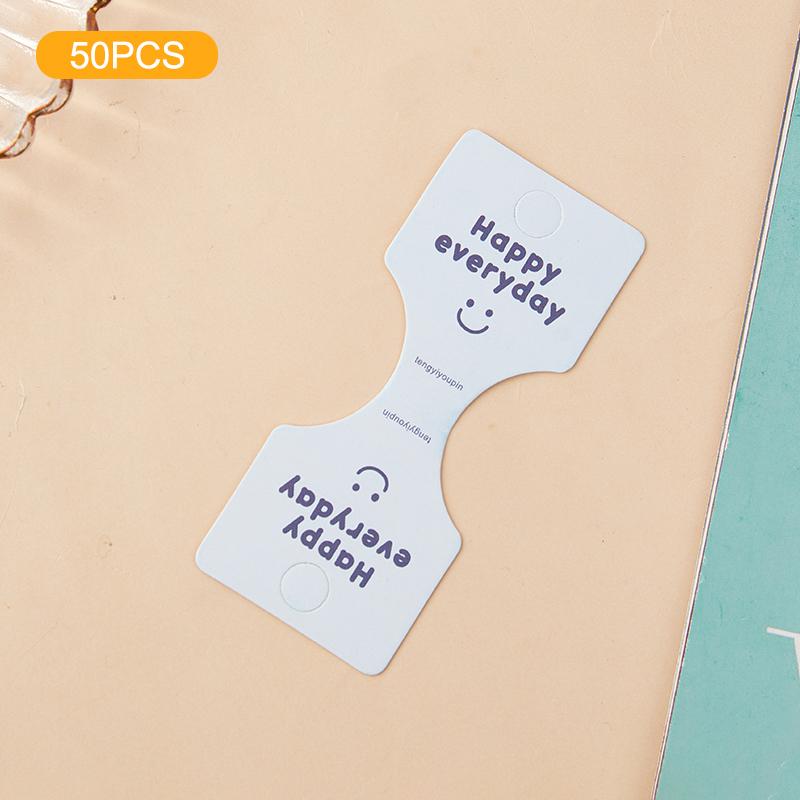 50Pcs Colored Letters Fold Packing Cardboard Display Cards For Handmade Necklace Headwear Hairband Jewelry Display Tag Cards