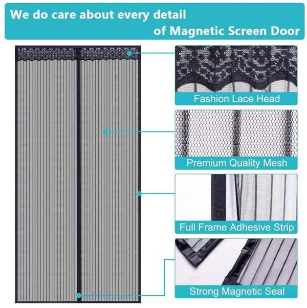 Summer Anti Mosquito Door Curtain Simple Magnetic Soft Curtain Anti-mosquito Insect Fly Bug Net