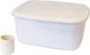 Enamel pickling container, 3.2L, for refrigerator use, with water drainer. Resistant to odors, acids, and salts.