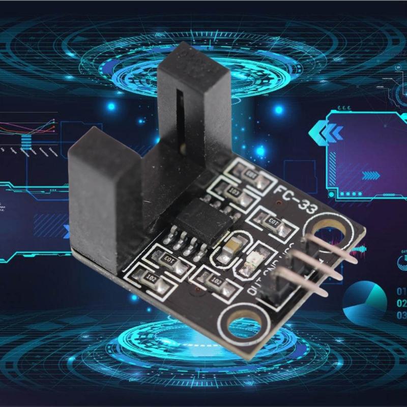 Lichtschranken-Geschwindigkeitssensoren Modul 3,3V-5V Schlitztyp Optokoppler Tachogenerator Zähler zur Geschwindigkeitsmessung