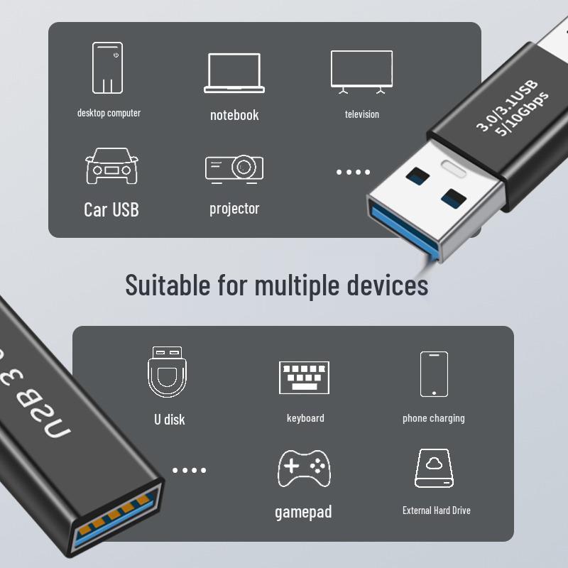 USB 3.0 Multi-Gender Adapter for Device Charging & Data Transfer