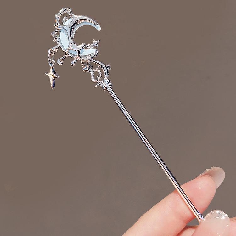 Moonstone Star Hairpin: Elegant Modern Chinese Style Hair Accessory