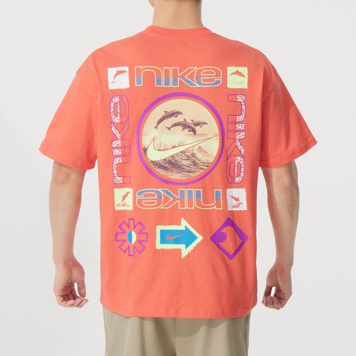 Nike Men's Casual Breathable Short-Sleeve T-Shirt In Orange
