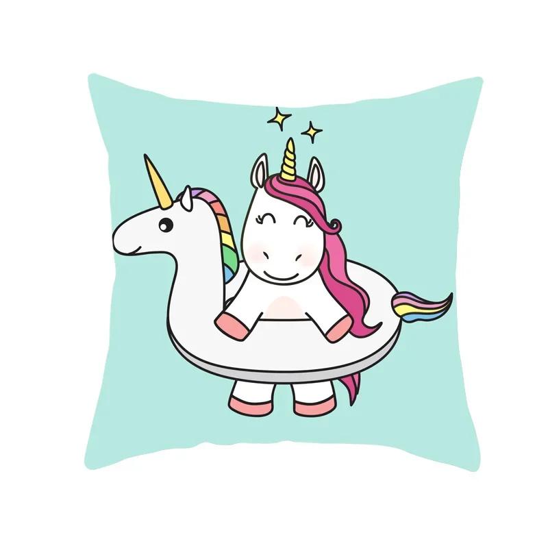 Creative Unicorn Decorative Pillowcase Cute Cartoon