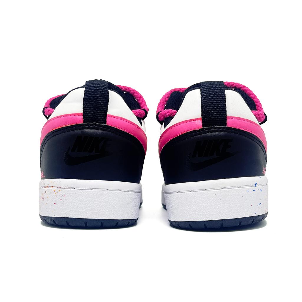 Nike Court Borough Abrasion Resistant Low Top Skateboard Shoes Women's Black Pink BQ5448-115(Team275- )