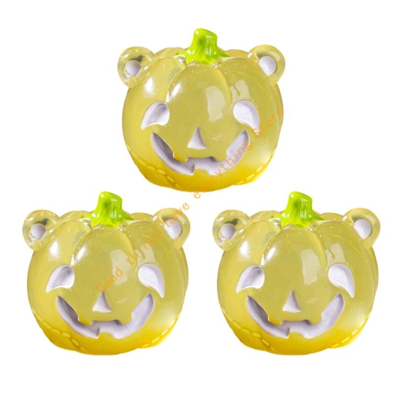 Creative Halloweens Illuminating Pumpkins Miniature Landscape Ornaments for Garden Tabletop Decoration 55KF