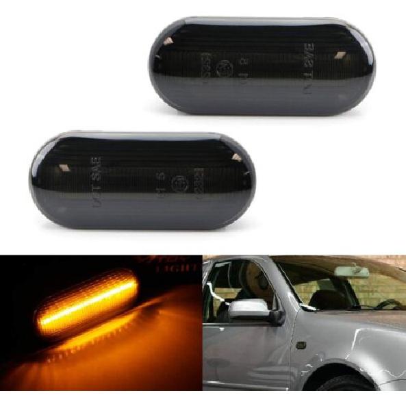 Затемненные светодиодные боковые габаритные огни янтарного цвета для VW MK4 Golf Jetta GTI B5 Passat