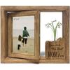 Ylu Yni 4x6 Rotating Picture Frame,Mothers Day Gifts for Mom, Rustic Wooden Double Sided Photo Frames, Creative Vase for Plants and Flowers, Mom
