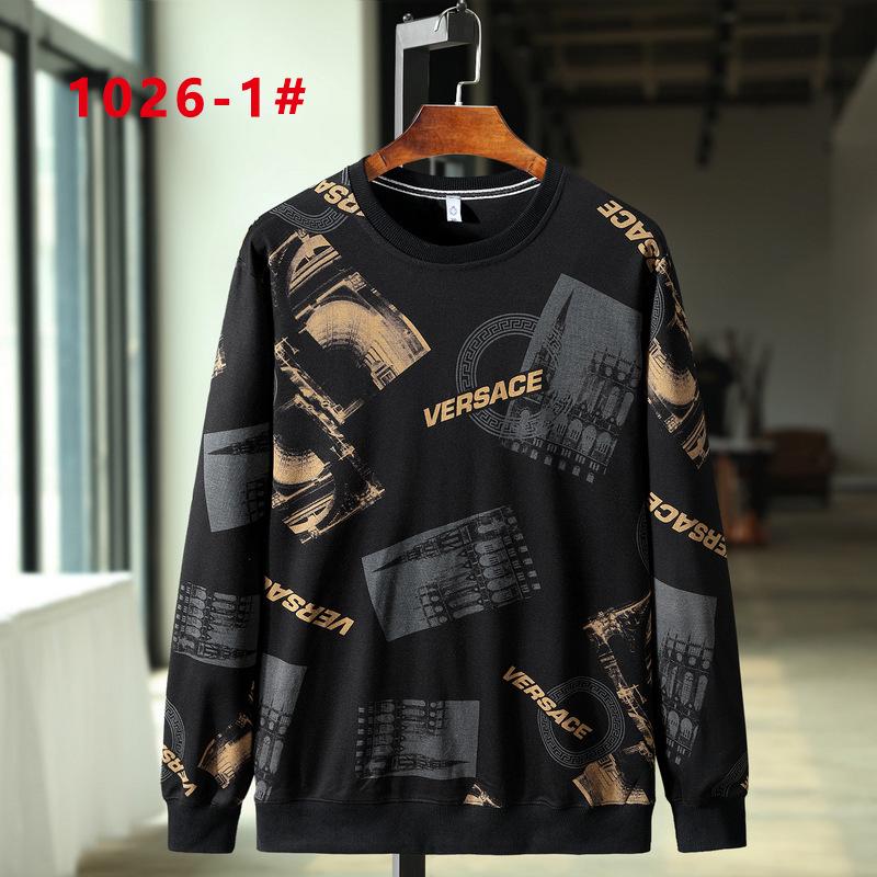 2020 Men's Plus Size Cotton Sweatshirt - Round Neck Long Sleeve, Extra Large Fit (Spring/Autumn)