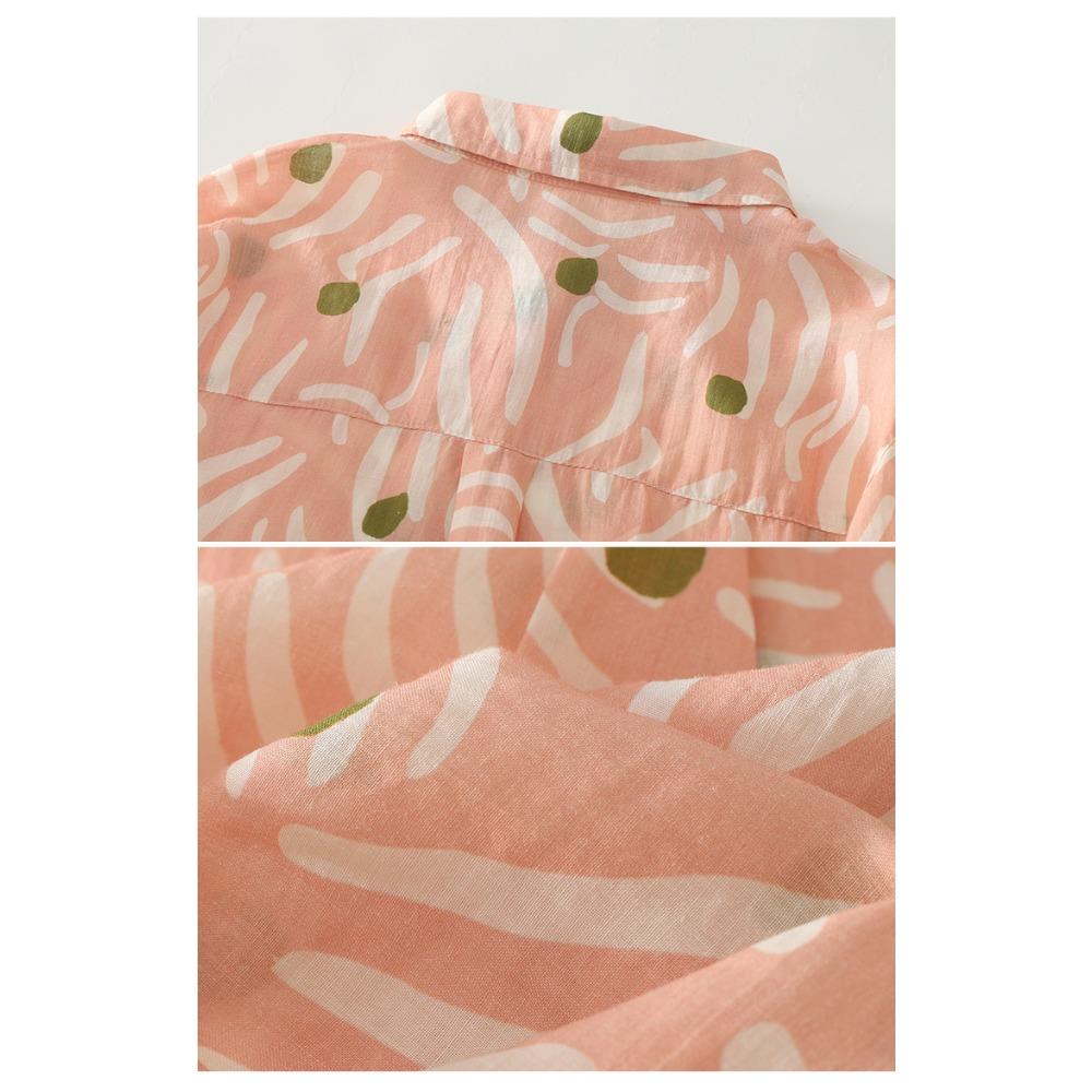 Dimanaf 2025 Casual Blouse Women Long Sleeve Linen Vintage Blouses Shirts Thin Tops Tees Loose Floral Tees