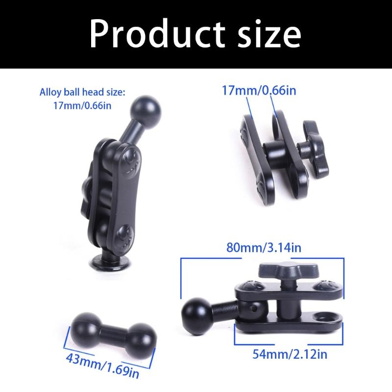 17mm Ball Mount Arm Extension Rod Joint Connector Adapter for Car Phone Holder Clamp Cellphone Air Vent Cradles