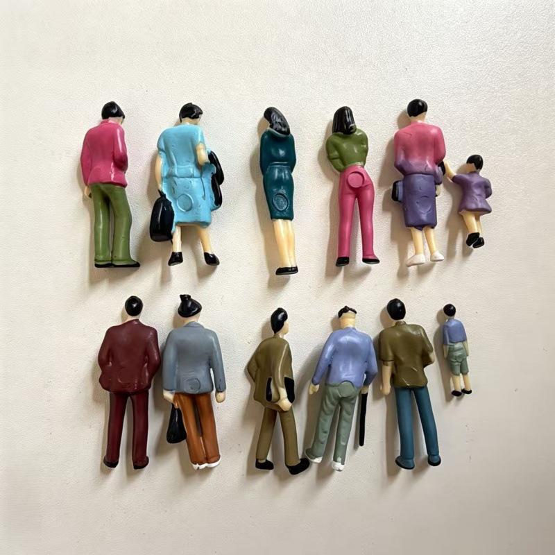 Set of 14 Miniature Model People for Sand Table Display