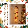 Custom Yarn Craft Ornament Glowing Christmas Door Hanger, Crochet Spiral with LED Lights, Snowman Santa Reindeer Decorative Winter Party Supplies