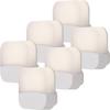 Lights by Night Plug In Night Light Bedroom Decor Apartment Essentials LED Lights Ambient Lighting Dusk to Dawn Sensor Nightlight Bathroom, Square 6