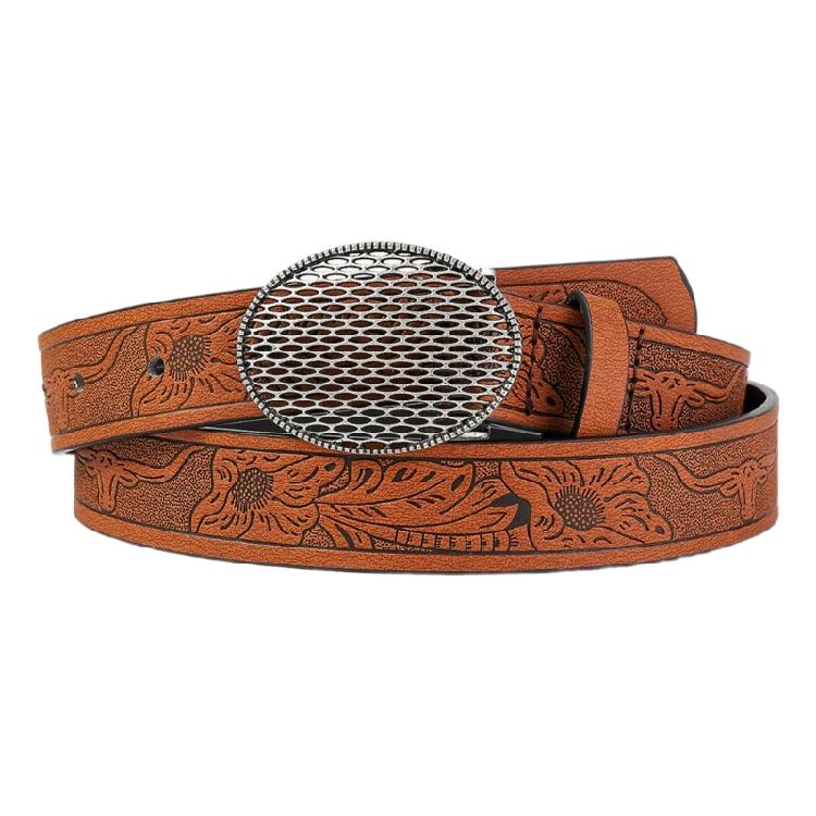 Girl Belt Cowgirl Embossed Waist Belt Rock and Roll Punk for Jeans Dress