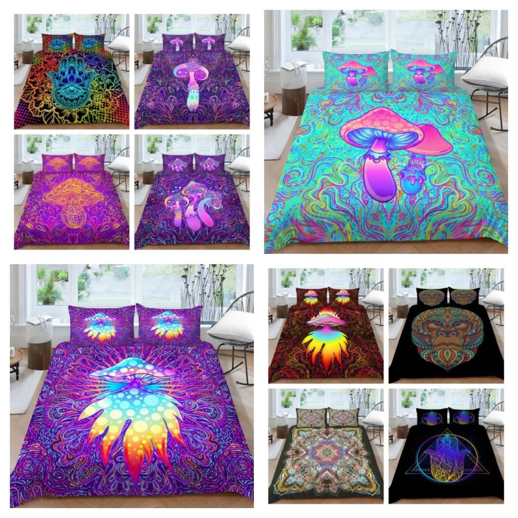 Bohemia Bettbezug-Set Queen-Size-Bettwäsche Heimtextilien 3D-Druck Mode Bettbezug Frau Bettwäschebezug