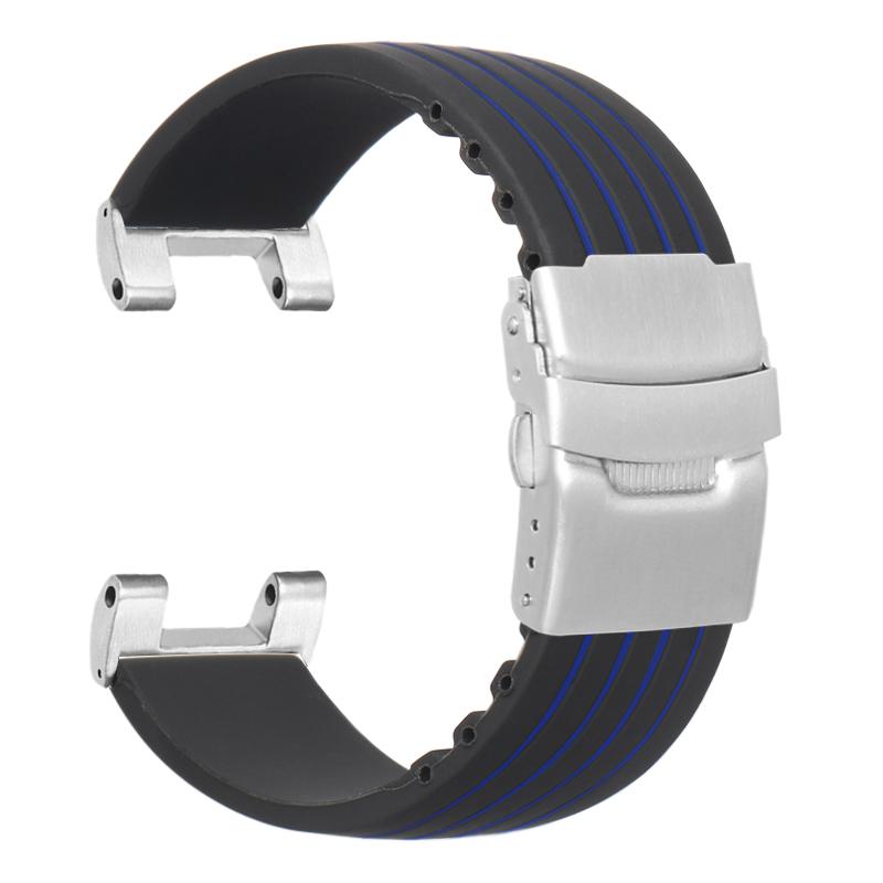 Modified Silicone Strap for Casio GSHOCK GST-B100 GST-S130/W300/400G/W110/S120 Diving Sport Wristband with Stainless Steel Adapt
