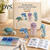 3D Beaded Animal Kit Tiny DIY Kit, Cute Mini Sea Life Beads Embroidery Relaxing Craft Activity Handmade Bead Art Making Set for Adults, Lovers Project