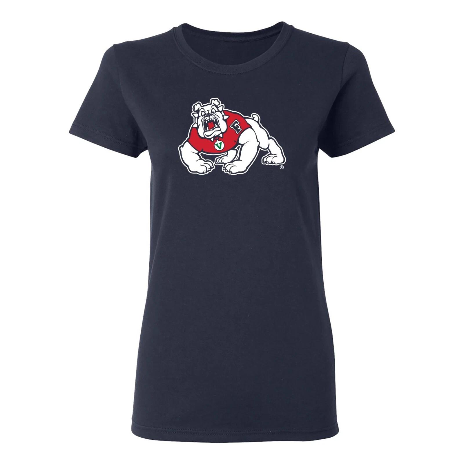Fresno State Bulldogs Primary Logo Women s T-Shirt - Navy 2XL