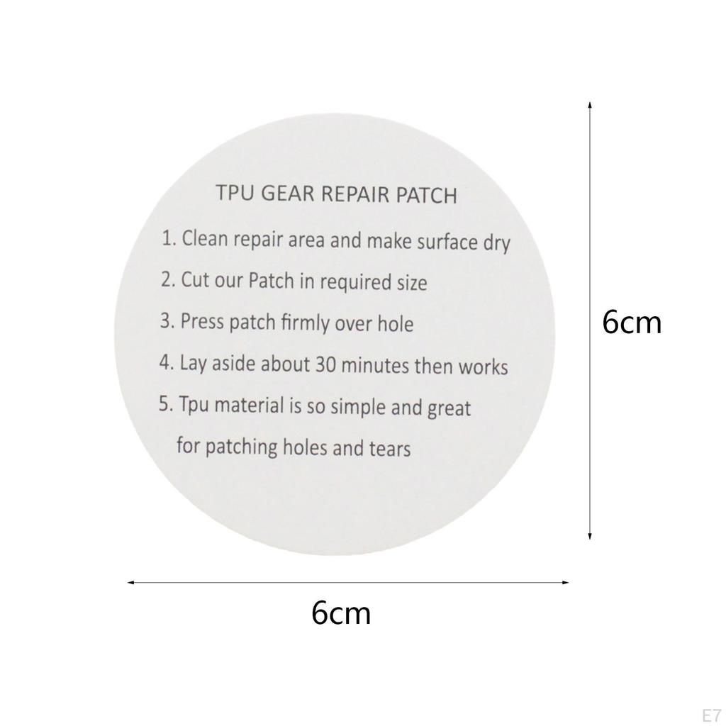 Pool Repair Patches Tent Patch TPU Easy To Use Transparent for Sleeping Bags