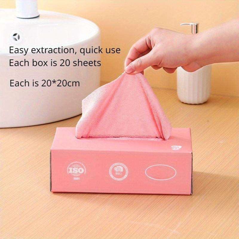 20pcs Lazy Rag Cleaning Cloths Ultra Absorbent Reusable Non-Stick Degreasing Quick Drying Versatile Cloths Kitchen Cleaning