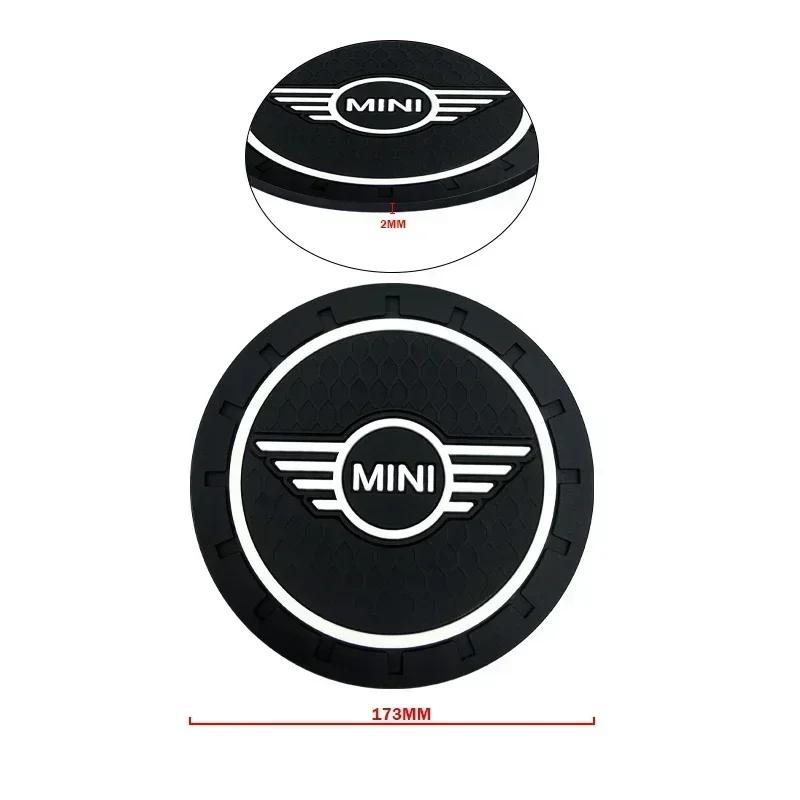 For BMW M 1/2PCS Car Coasters Water Cup Anti-Slip Silicone Coaster Car Goods For BMW Mini Cooper R56 R50 R53 F56 R60 2011 2012 2