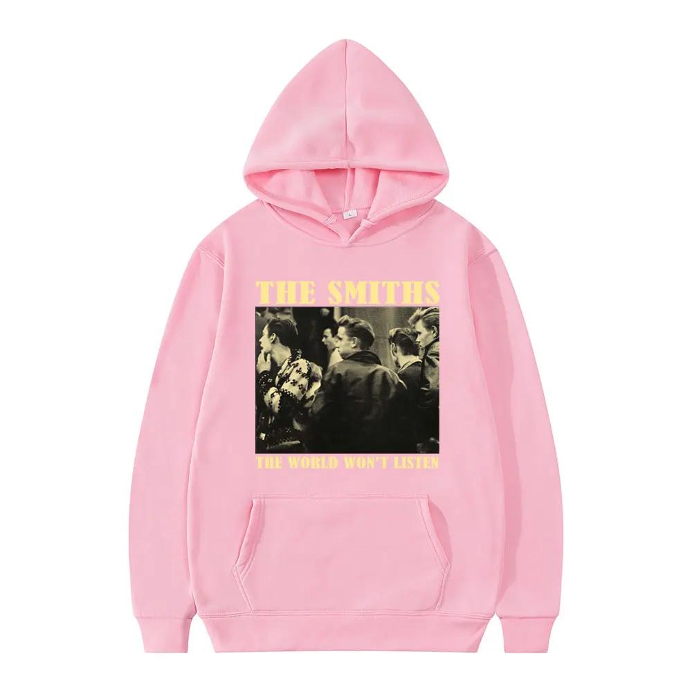 Rock Band The Smiths Print Vintage Hoodies 1980 Morrissey Men Women Sweatshirt Oversized Hip Hop Gothic Casual Streetwear Hoodie