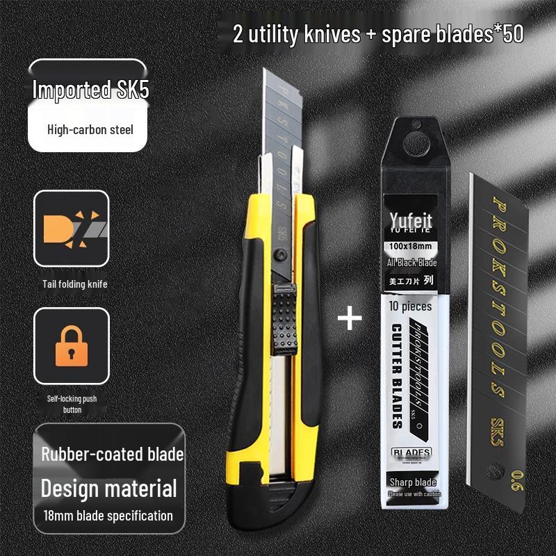 Multifunctional Utility Knife with Steel Blade for Paper and Wallpaper Cutting