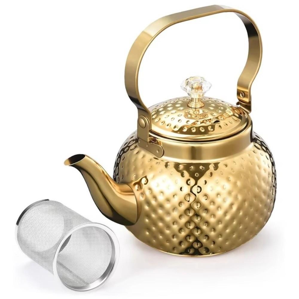 1000/1500/2000 ML Hammered Tea Kettle Thickened Loose Leaf Teapot Filtering Teapot  Restaurant