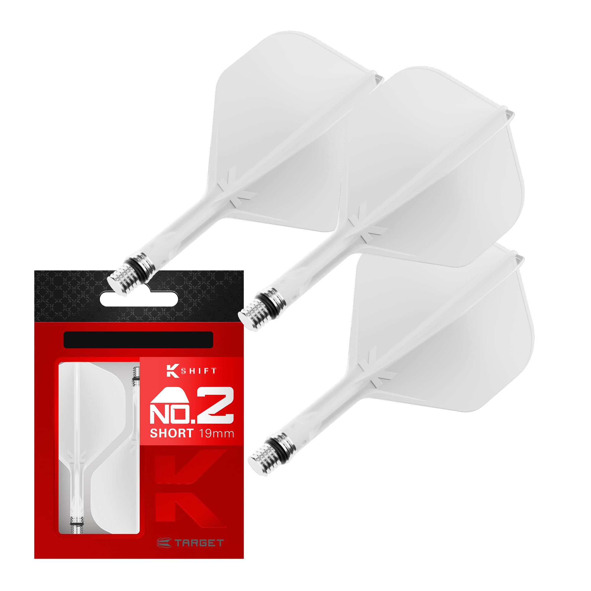 Target Darts K-SHIFT FLIGHT K Shift Flight & Shaft System Shift Spin Base NO2 Standard white 19mm белый