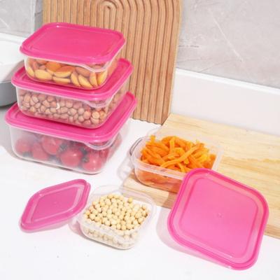 17 delar/set Praktisk Stapelbar Färskhållningslåda Plast Återanvändbar Matförvaringslåda med Lock Förseglad Lufttät Behållare Snacks