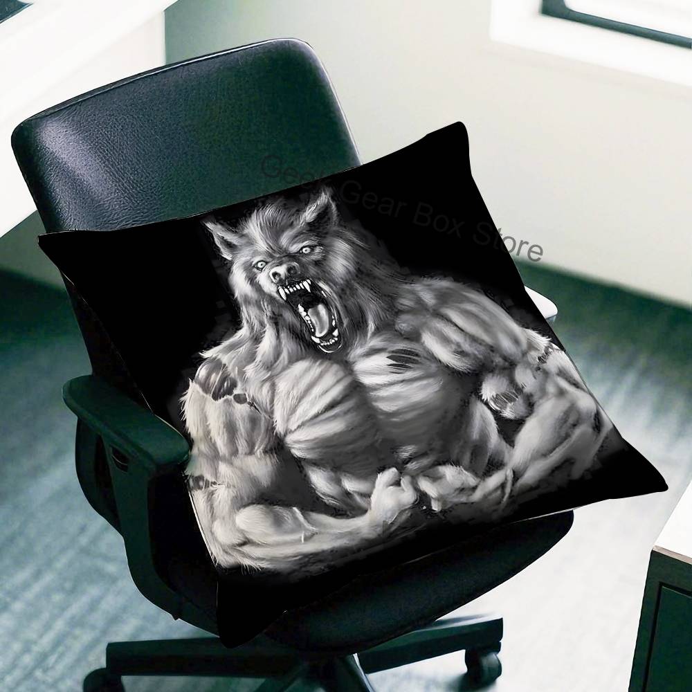 Alpha Sigma Wolf Cool Kissenbezug für Sofa-Dekor Auto Büro Zimmer Druck Kissenhülle Dekorationen und Schutz