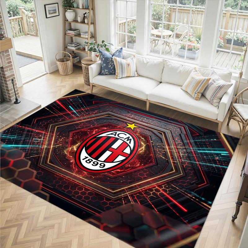 AC Milan Design Crystal Velvet Carpet Cozy Non?Slip Printed Rug For Bedroom Living Room Entrance