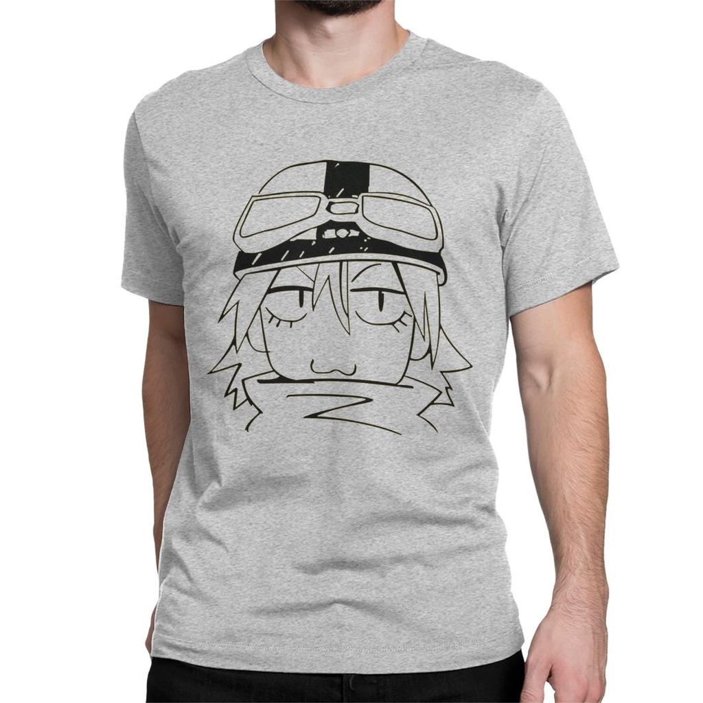 Men Womens Haruko Haruhara Naota Nandaba Anime T Shirts FLCL 100 Cotton Clothing Creative Short Sleeve Tees Plus Size TShirt