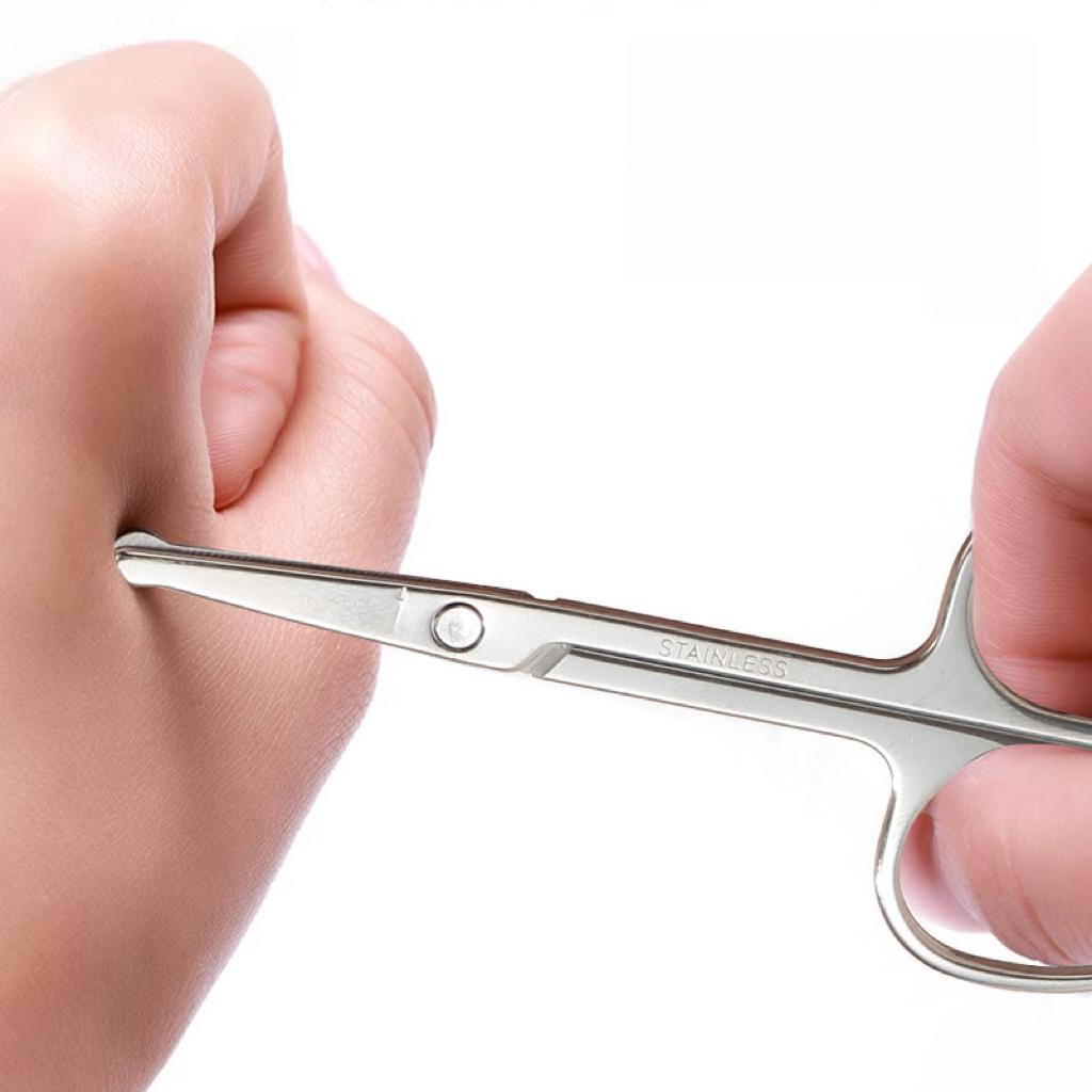 1/3PCS Stainless Steel Nose Hair Scissors Round-Tip Small Scissors Makeup Tool Brow Trimmer