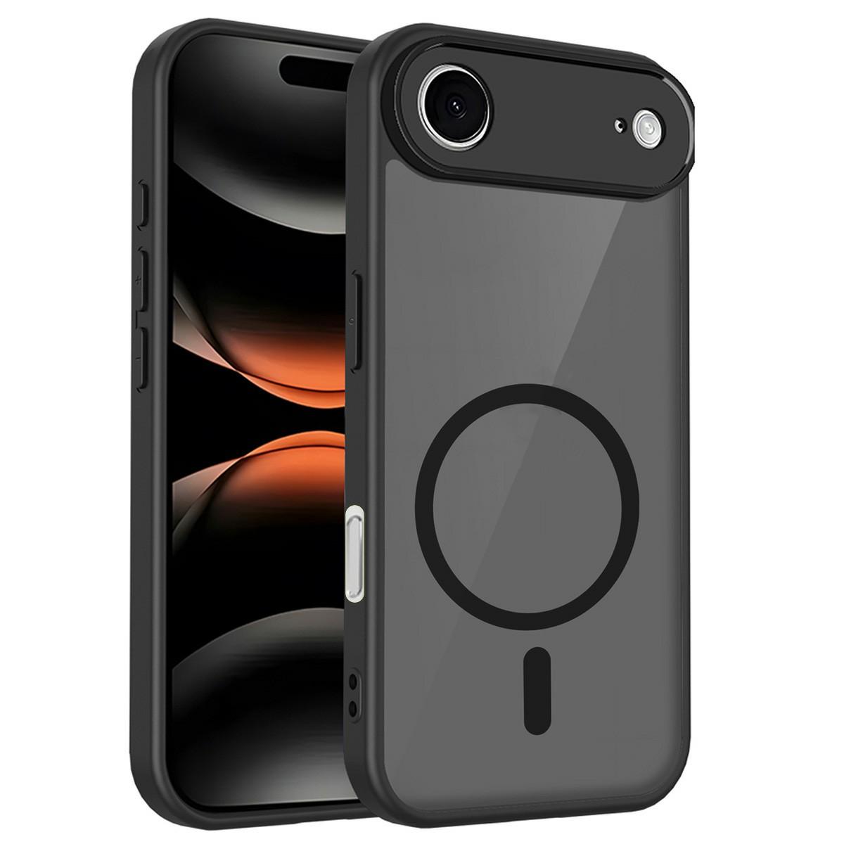 For iPhone Air Magnetic Case Skin Touch Matte Translucent PC + TPU Anti-Drop Phone Cover