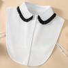 Women's Lace Pointed Neck Chiffon Fake Collar, Fashionable and Versatile, Personalized Decoration, Detachable Fake Collar