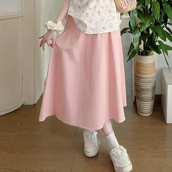 Summer 2026 Floral Chic Maternity Outfit: Stylish Top + Skirt Set M