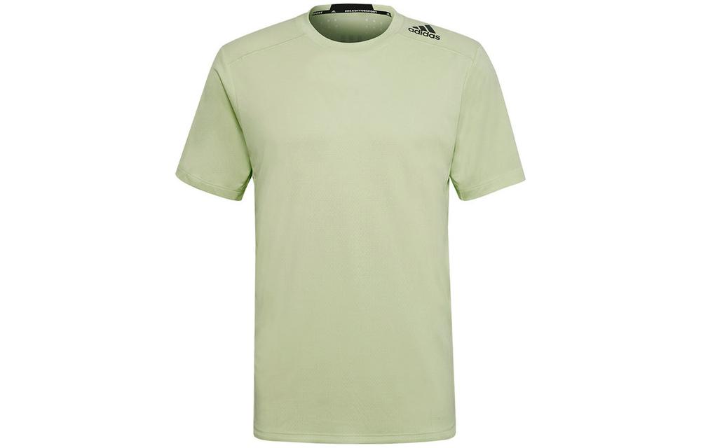 Adidas D4T T Shirts Men s Green Crew Neck Moderate Straight Fit HC4248 M
