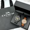 Coach Watches with Authentic Matching Boxes and Shopper. Rexy Dinosaur Design for Men and Women. Leather Straps. 1460267214504284. Peabox.