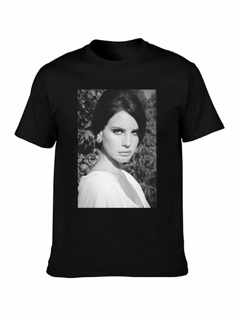 Lana Del Rey Portrait Graphic Black T-shirt