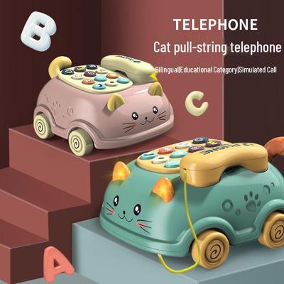 Bilingual Chinese-English Educational Toy Phone for Toddlers (0-3) - Inertial Car Design for Boys and Girls