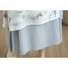DIMANAF 2025 Summer Women Plus Size Dress Loose Floral Dress Chiffon Elegant Basic Vintage Casual Maxi Dress