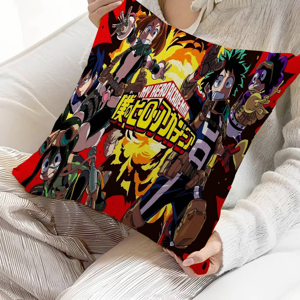 Anime M-My Hero Academia Cushion Cover Polyester Sofa Cushions Decorative Throw Pillows Home Decoration Pillowcover