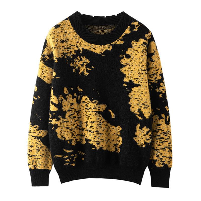 Retro Jacquard Cashmere Women's Round Neck Sweater - 2025 Autumn/Winter Collection