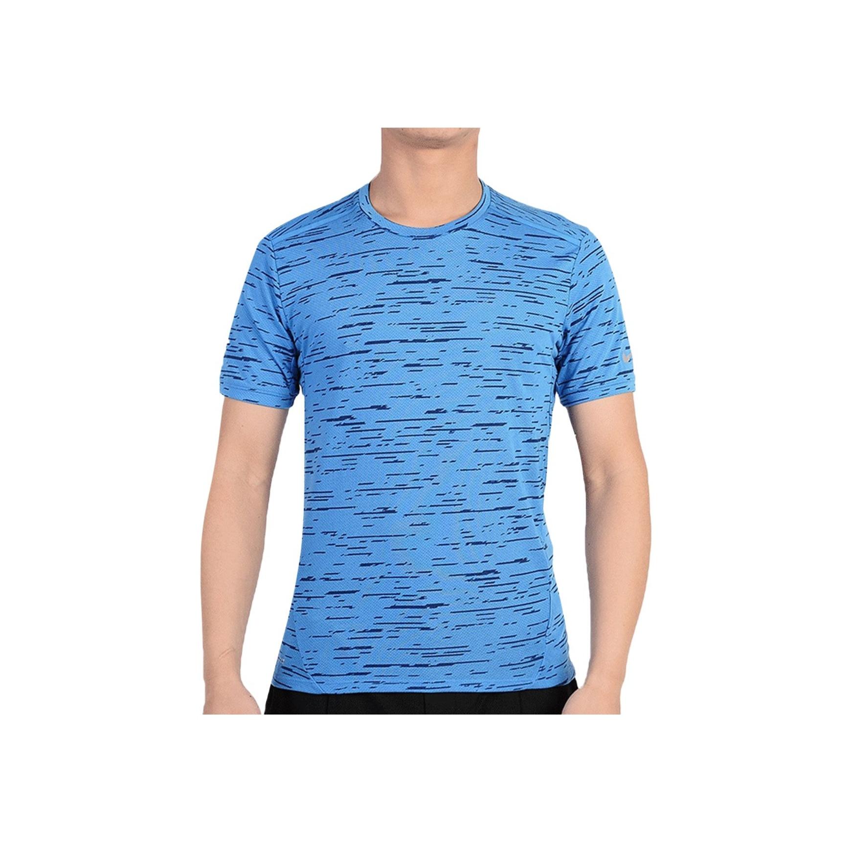 

Nike Dri-Fit Breathable Round Neck Casual Short Sleeve T-Shirt Men Tops Blue 800809-435 M