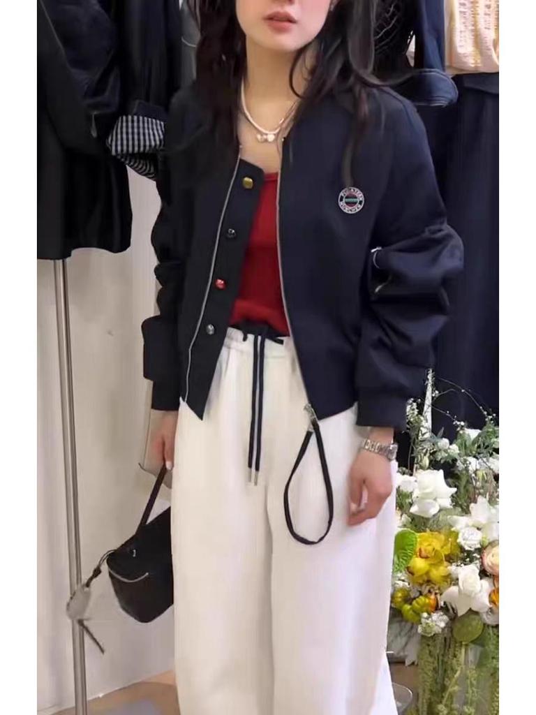 2025 Trendy Women's Casual Baseball Jacket - High-End, Age-Reducing, Stylish Short Coat for Spring/Autumn