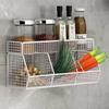 Wall Mounted Hanging Fruits Basket Double Layer Onion Storage Wire Basket  for Garlic