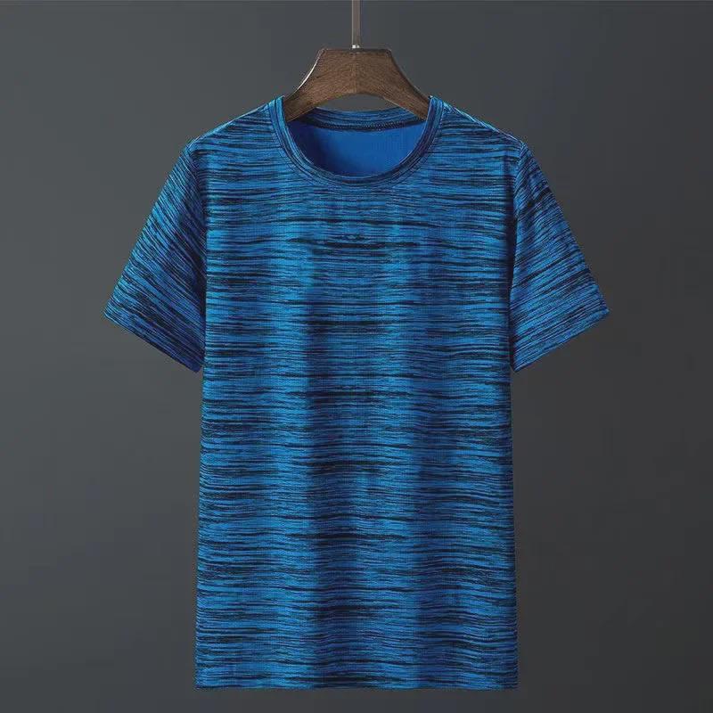 Men's Quick-Dry Breathable Fitness T-Shirt - Summer Lightweight, Elastic, Sweat-Absorbent, Short-Sleeved Running Shirt